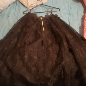 Ted Baker Black Skirt with Black floral pattern